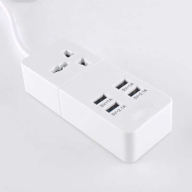 

Fast Charging 4 Ports Wall Socket Universal USB Power Strip Portable Charger Travel Adapter Extension Cord Cable EU/UK Plug