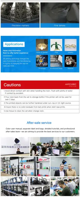 ANYCUBIC Photon SLA 3D Printer Plus Size UV LCD Assembled 2K Screen Off-Line Print Impresora 3d Drucker Impressora UV Resin -