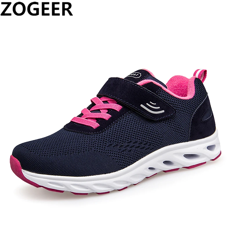 

2019 Fashion Women Casual Shoes Breathable Mesh Autumn High Quality Light Non-slip Sneakers For Mother Chaussures Femmel 36-41
