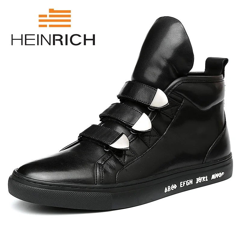 

HEINRICH Spring Autumn Brand Comfortable Male Shoes Adult Loafers Breathable Fashion Mens High-Top Sneakers Schuhe Herren