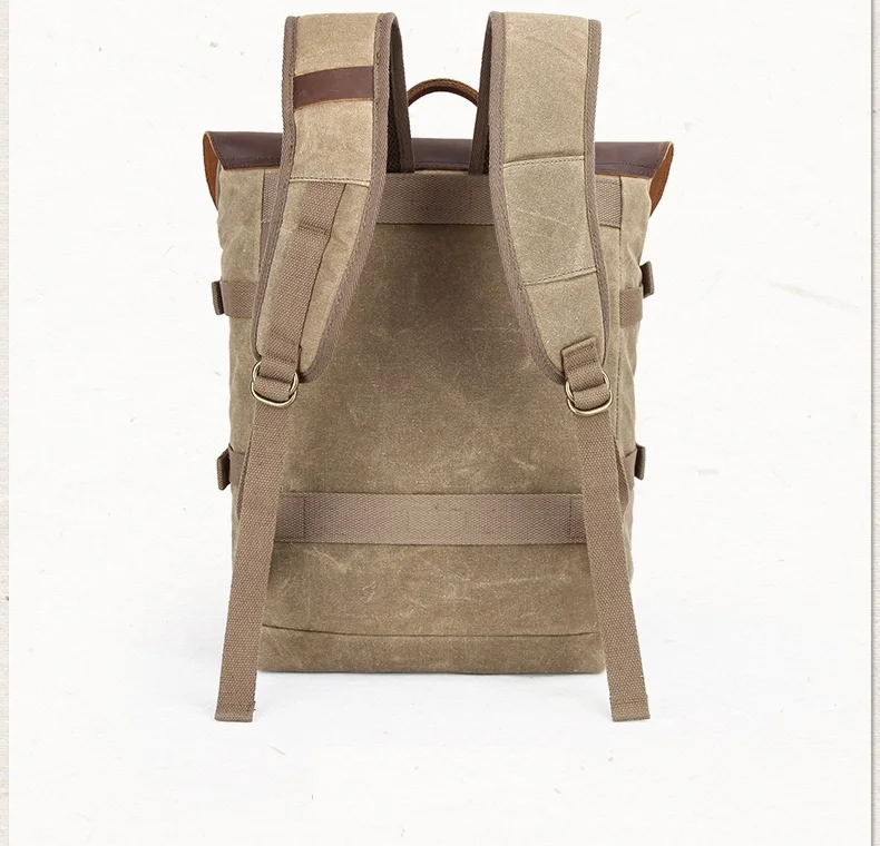 Canvas and leather DSLR Camera bag