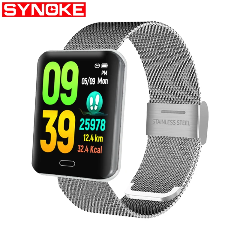 

SYNOKE Q8 Smart Watch OLED Color Screen Women Men Fashion Fitness Tracker Heart Rate Blood Pressure Oxygen Smartwatch