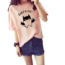 COCKCON Bat Fashion Women’s Summer T-Shirt Clothes Shirt O-neck Batman Cartoon Printed Tops