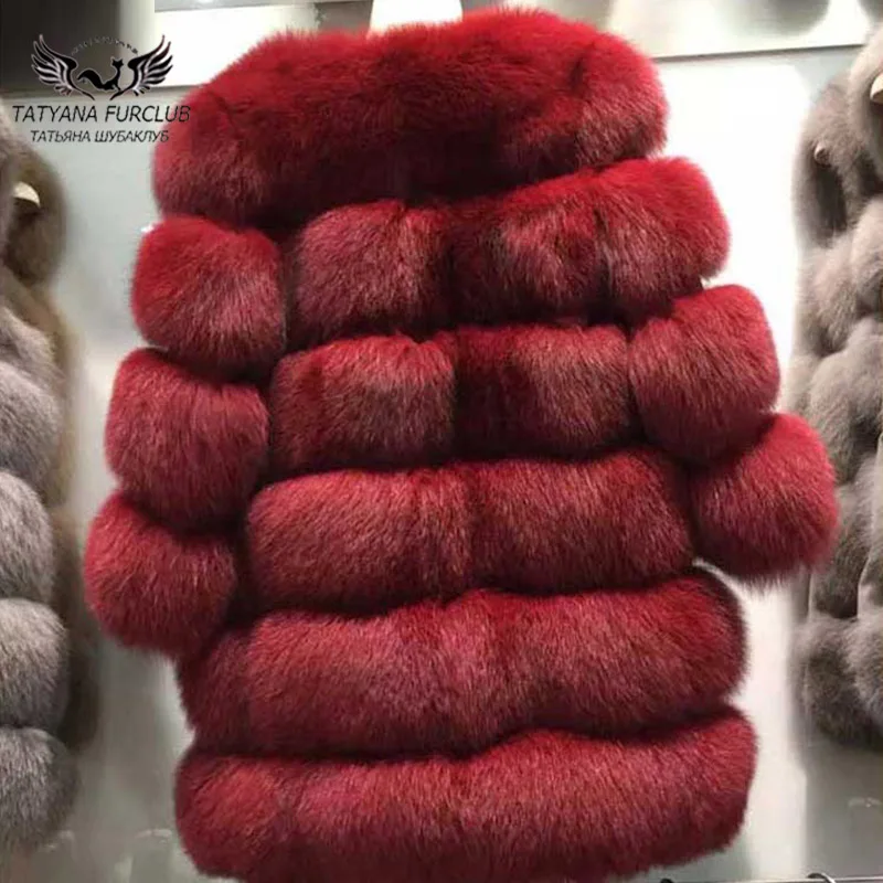 Long Renard Les Nouveaux Moyen Gray Pour Chaud Dames Outwear dark Type Tatyana Red Femmes Chaude 2018 Réel Fourrure Doux D'hiver De black Manteaux Manteau Prochainement Yw7qvU