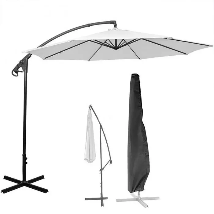 Водонепроницаемый пылезащитный зонтик, консольный зонтик для сада, патио, защита от солнца 210D, ткань Оксфорд