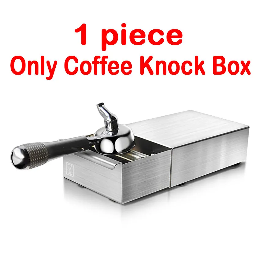 Серебристая коробка для кофе, нержавеющая сталь, эспрессо, с ящиком, шлак для кофе, ручная кофемолка, аксессуары для кофе - Цвет: 1 PC silvery