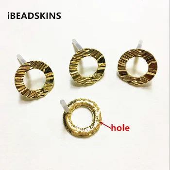 

New arrival! 20mm 100pcs/lot gold color Zinc alloy ring-shape earrings base accessories for Earrings DIY( as shown)