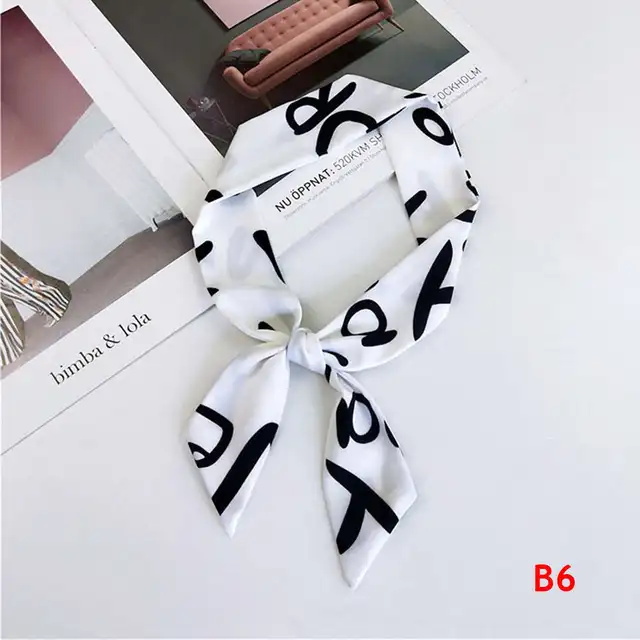 Women Elegant 90*5cm Small Silk Feel Satin Scarf Neckerchief Head-Neck Tie Band Hair Rope Bag Tie Wristband Wrap Popular Sale