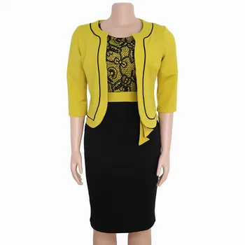 

2019 New Arrival Fashion Spring Autumn Suits Sexy Sheath O-Neck Midi Dress Full Sleeve Casual Coat Two Pieces Women Sets