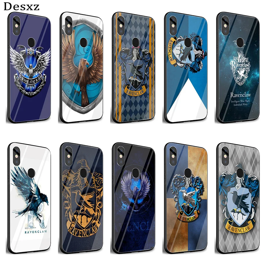 

Gerleek Ravenclaw Glass Case for Xiaomi Mi A1 A2 Redmi Note 8 Lite 9 5 6 7 Pro 6A 4X Pocophone F1 Cover