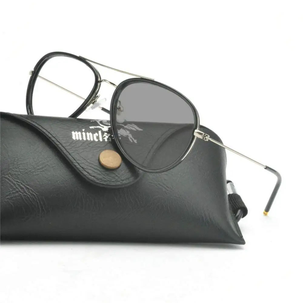 

Fashion Oversized Diopter reading glasses High-Quality Business Men Pilot Large Frame Photochromic Reading Glasses FML