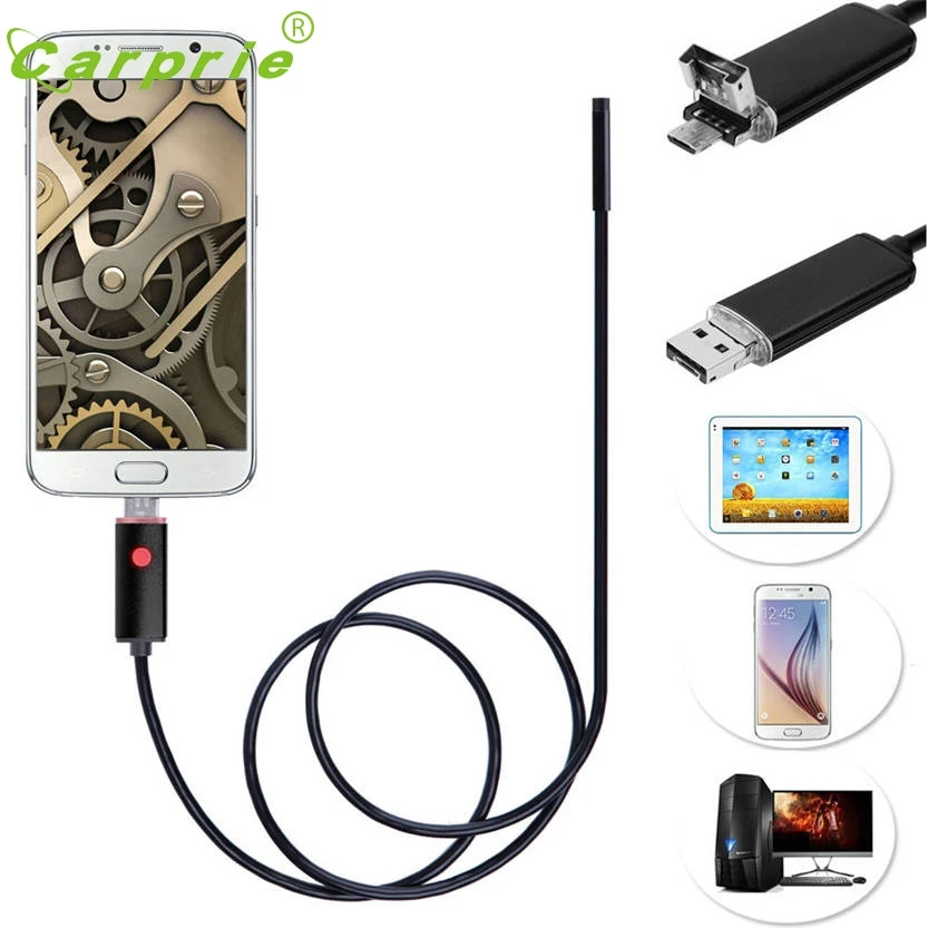 10 м длинный 2 в 1 Android USB эндоскоп осмотр 7 мм камера 6 LED HD IP67 Водонепроницаемый для Sam