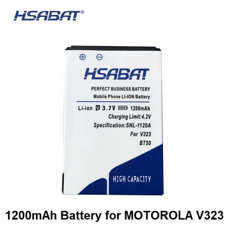 

HSABAT 1200mAh BT50 Battery for MOTOROLA Tundra V195 V235 V323 V325 V360 V360i V360v V361 V365 V465 V975 V975 V980