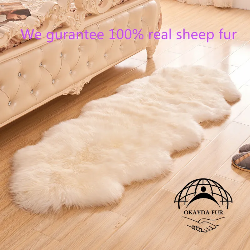 Okayda шерсть Коврики новый мягкий ковер овчины Подушка home decor Австралия гостиная