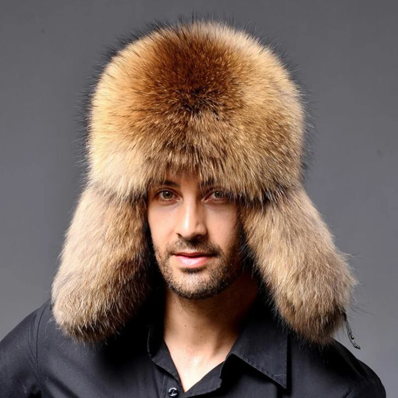 Искусственный мех для мужчин размера плюс из искусственной кожи толстые шапки бомбер мужские зимние теплые защитные шапки H3