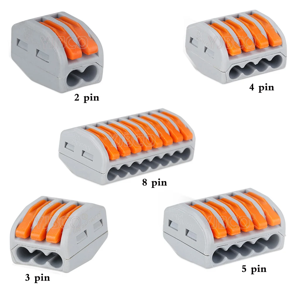 Клеммная колодка для быстрой проводки с рычагом 100 2 5 мм2 50 шт. 0 08 шт.|4pin wire|3pin wirewire