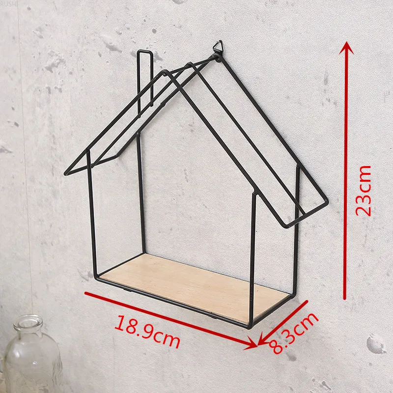 На стене оригинальность Северная Европа дом Хлопушка полки для хранения полка Фреска кулон для хранения стены декоративная настенная полка