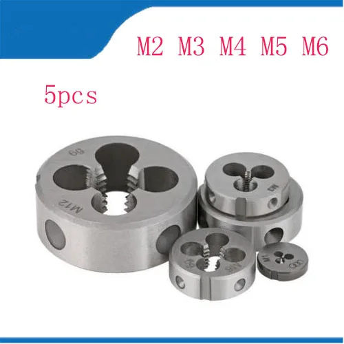 

5PCS M2 to M6 Metric Standard B Tap die Hand tools hreading Tools Lathe Model Engineer Thread Maker for small workpiece