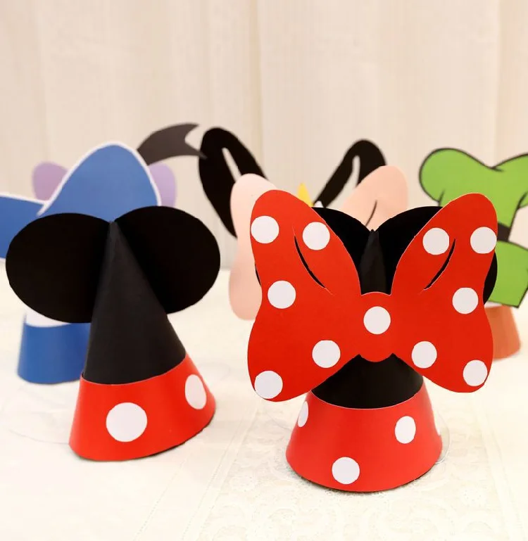 

Dropshipping 20pcs DIY Mouse head Children's Birthday Party Hats Hat Festival Hat Dress Props Wedding Party Decor Kids Gifts