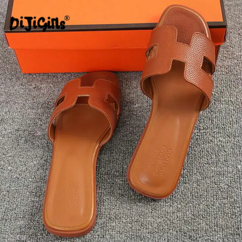 

Women Summer h ladies sandals ladies Fashion design slipper good quality flat shoes Candy Color Outside Holiday Slides Drop Ship