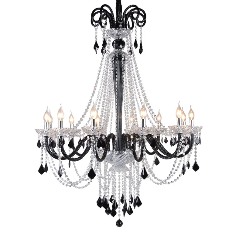Luxury K9 Crystal Chandelier Lamp with Candle in Red/Blue/Gold/Black for Living dining room lustres de cristal | Лампы и освещение