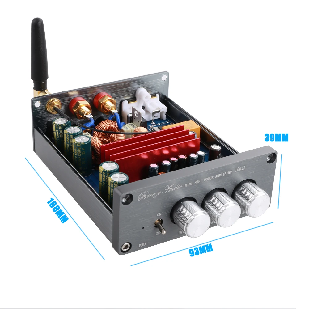 Hi Fi усилитель мощности HC100B для колледжа Bluetooth TPA3116D2 NE5532P аудио цифровой 100 Вт *