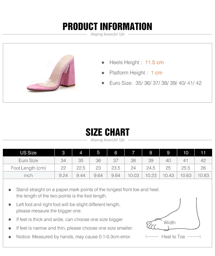 Новые прозрачные женские тапочки из ПВХ с открытым носком, женские слипоны на квадратном каблуке, розовые женские уличные тапочки, Размеры 35-42