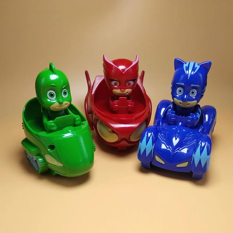 

3pcs Model Driving Characters PJ Mask Car Jouet Toy oyuncak Greg Amaya freddy Pajamas Toy Juguetes Anime figure