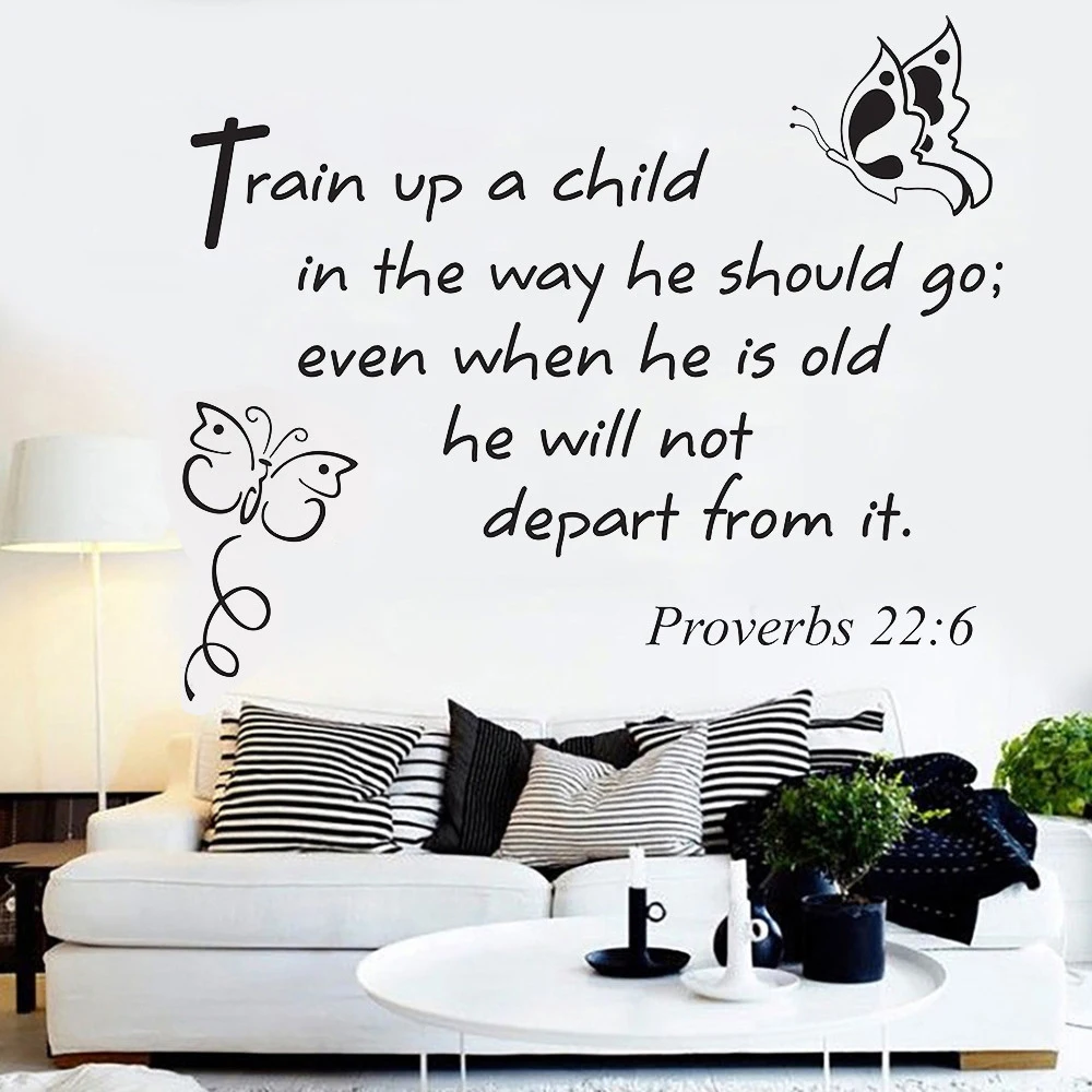 Buy Bible Words Vinyl Wall Stickers Train up a child... Proverbs 226 Wall