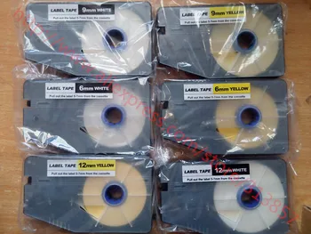 

5Pcs Tube Printer label tape Cassette LM-512WL 12mm White For LMARK cable marker ID printer LK-330 LK-340P / U