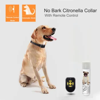 

Dog Spray Electric Remote Control Dog Collar Rechargeable Waterproof Stop Barking Pet Dog Training Collar With LCD Display