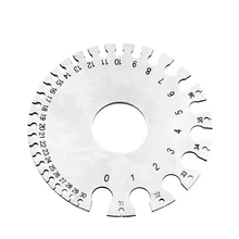 Нержавеющая сталь 0-36 круглый AWG SWG толщина провода линейка Калибр Диаметр измерительный инструмент