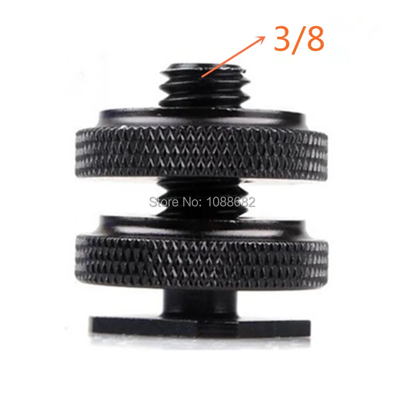  38 Dual Nuts Mount Screw Tripod Hot Shoe Adapter Convert to Flash Stand Photo Studio Accessories (7)