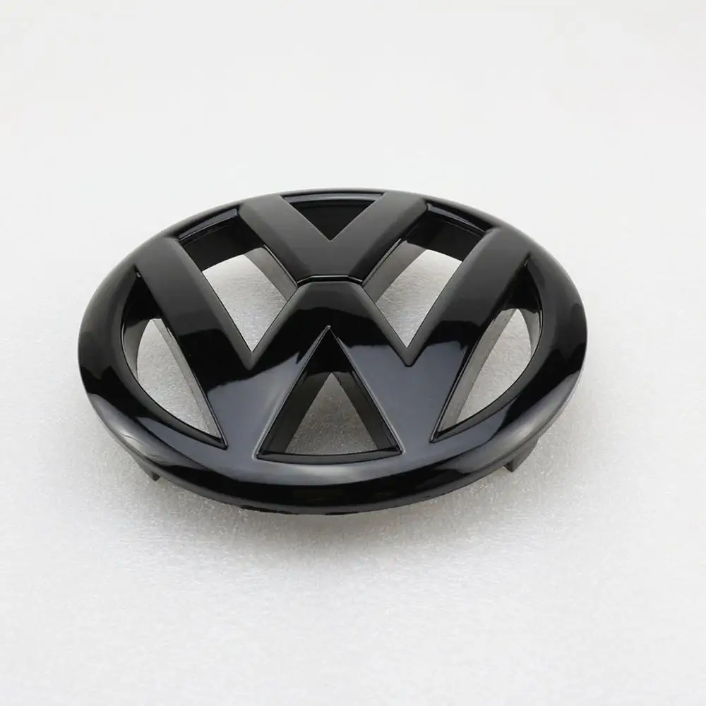 Pаспродажа Черный глянец 135 мм передняя решетка значок + 110 мм Задняя Крышка багажника эмблема логотип автомобиля подходит для Фольксваген Гольф MK6 2009 ...