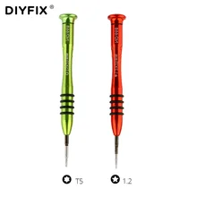 Diyfix chave de fenda pentalobe, precisão t5 torx p5 1.2mm para apple macbook air/pro com tela de retina, reparo do portátil ferramentas,