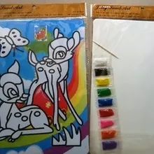 20 шт./партия, Смешанная раскраска на основе песчаной живописи, наборы для детских обучающих игрушек