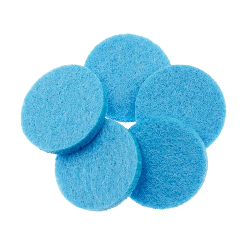 22 мм Красочные трендовые ароматерапия войлочные прокладки подходят для 30 мм эфирного масла диффузор подвешиваемый кулон DIY аксессуары 50 шт - Цвет: lake blue