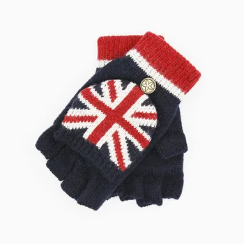 

Women Men Gloves Winter Gloves Thicken Warm Fashion Personality Woolen Gloves Multi-Function Fingerless Finger Flap Knit Gloves