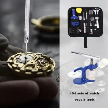 

404pcs Watch Repair Tools Kit Watch Opener Battery Remover Link Pin Remover Spring Bar Remover Clock Watch Repair Tool Kit Sets