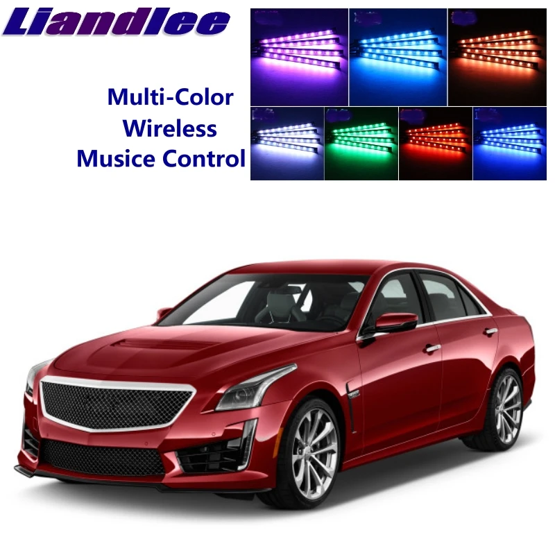 

LiandLee Car Glow Interior Floor Decorative Atmosphere Seats Accent Ambient Neon light For Cadillac CTS CTS-V 2002~2019
