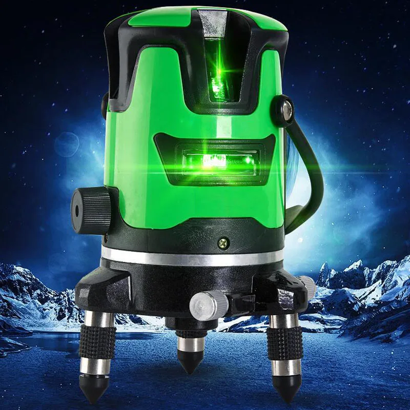 

Laser Level 3D Automatic Leveling 5 Line Laser Level 360 Distance Measuring Instrument Automatic Line Level Outdoor Detector