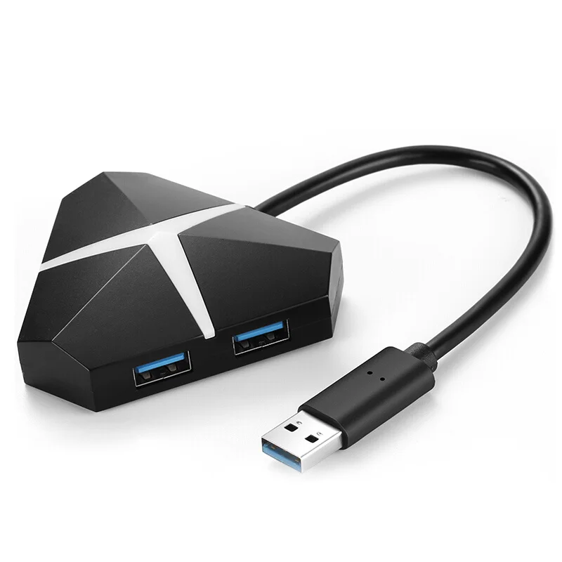 

USB 3.0 HUB 4-Port USB Splitter Switch with Micro USB Charging Port for Computer Notebook Laptop HDD Flash Drive