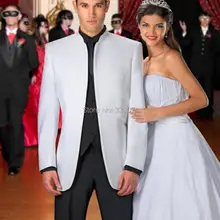 Мужского покроя Формальные Белый Черный Жених Смокинги для женихов дружки Для мужчин Свадебная вечеринка Костюмы Жених куртка+ Брюки для девочек+ галстук+ жилет