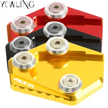 

LOGO MSX 125 Motorcycle Accessories Motorcycle Side Stand Pad Enlargement Plate Kickstand For HONDA Grom 125 MSX125 2014-2015