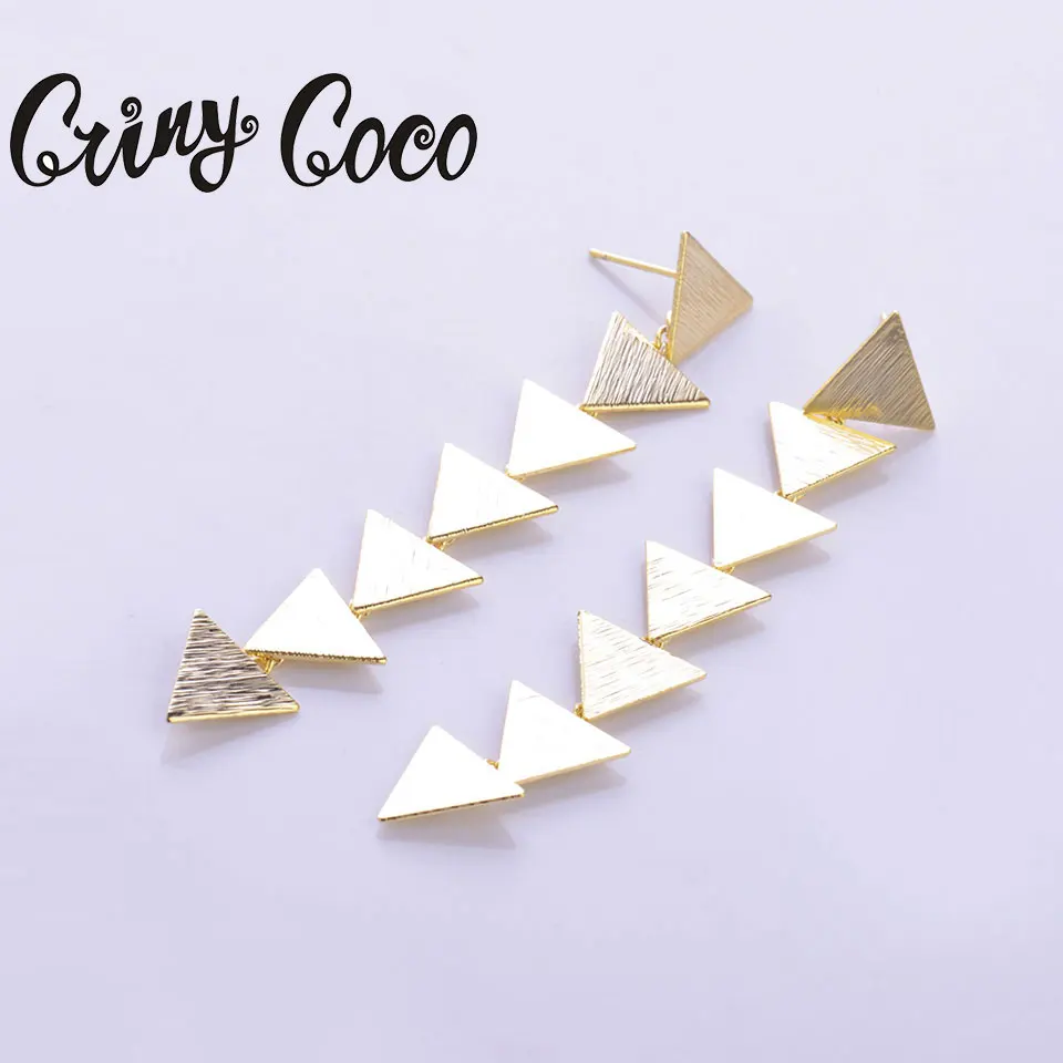 Cringcoco 2019 Geometric Eardrop Sensuous Simple Atmosphere Triangle Dangle Drop Earrings Popular Modern Jewellery | Украшения и