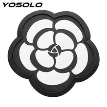 YOSOLO Противоскользящий коврик автомобильный орнамент Автомобильная внутренняя приборная панель украшение Нескользящая накладка ПВХ аксессуары в форме камелий для мобильного телефона gps