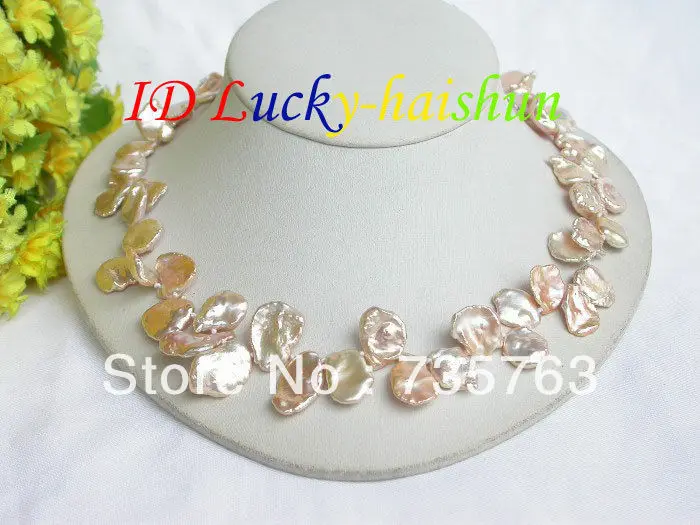

HOT N48 19mm baroque green KESHI REBORN pearls necklace dragon