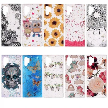 

Foil Bling Sequin Case For Samsung S20 Ultra Note 10 Plus A51 A71 Cartoon Luxury Soft TPU Flower Owl Lace Sparkle 100PCS