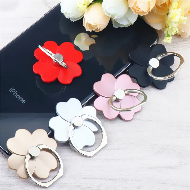 Universal Heart Flower Finger Ring Mobile Phone Stand 360 Degree flexible Bracket Smartphone Holder For iPhonexs Samsung Huawei