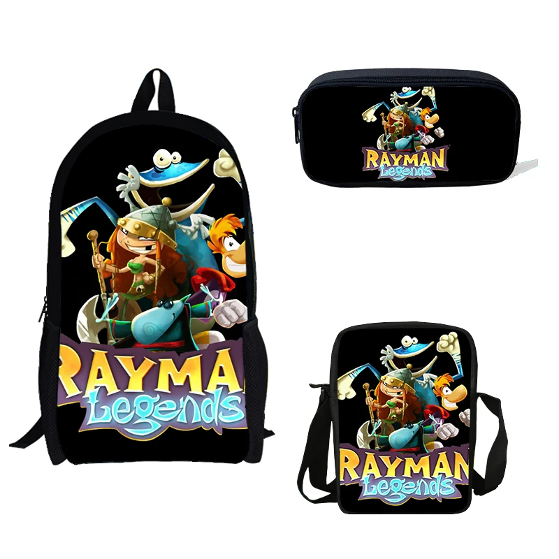 Комплект из 3 предметов школьный рюкзак сумка на плечо карандаш набор Rayman Legends